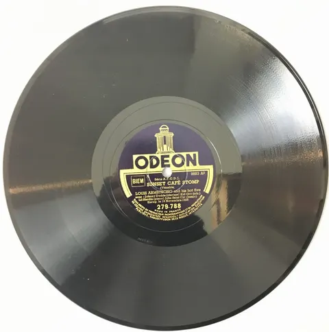 Louis Armstrong Sunset Cafe Stomp / Big Butter and Egg Man From The West 279788 Odeon