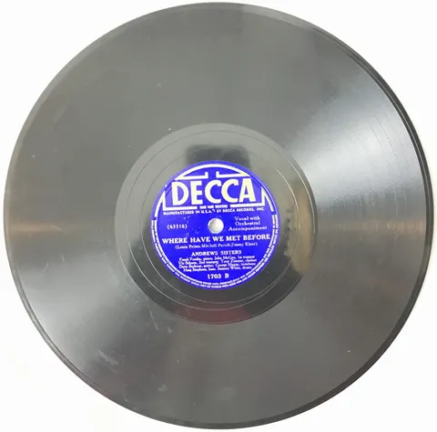Andrews Sisters Ti-pi-tin / Where Have We Met Before 1703 Decca