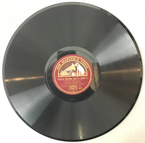 Novelty Orchestra Puzzle Record, no. 2 part 1, 2 B3825 HMV