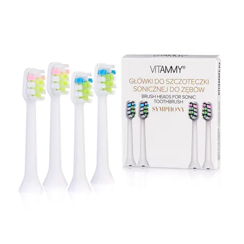Vitammy końcówki do szczoteczki Symphony - white 4szt.