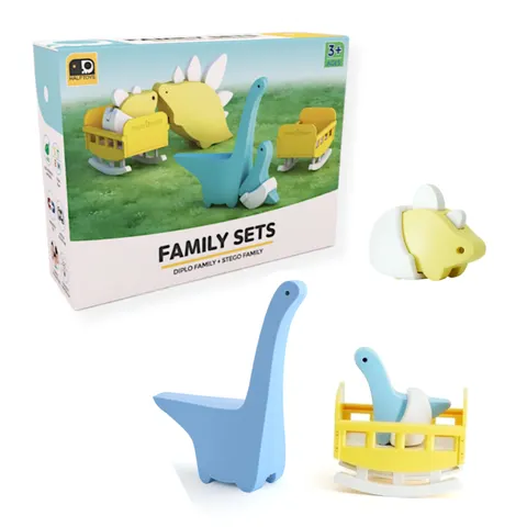Magnetyczne figurki dinozaurów 3D rodzina - Half Toys 3+