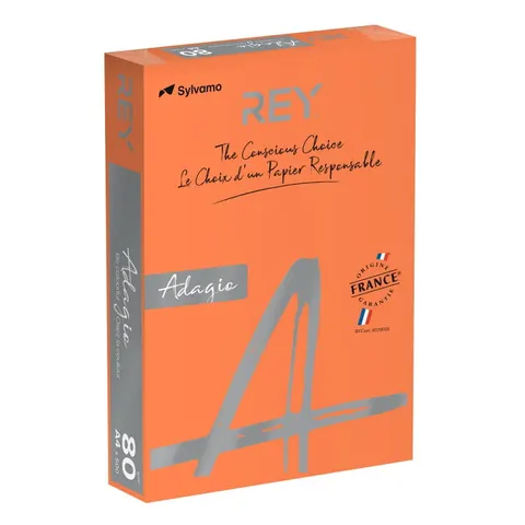 Papier Ksero Rey Adagio A4 pomarańczowy 21