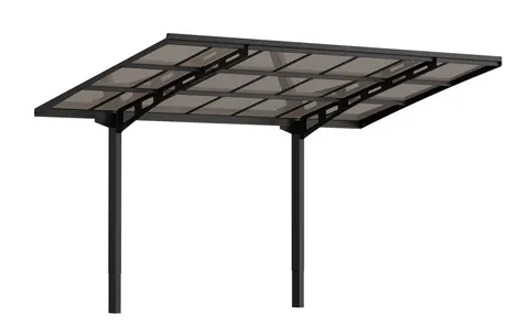 Aluminiowa wiata samochodowa Alaska 2,9 x 5,2 m CoverTech antracyt
