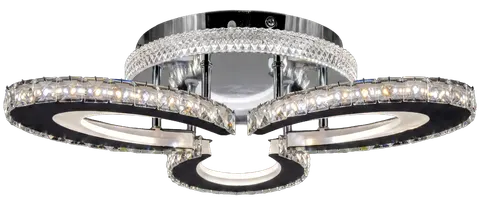 Plafon CORONA 31W LED chrom czarny 2600Lm CCT Elem DRS1420/3 8C BL