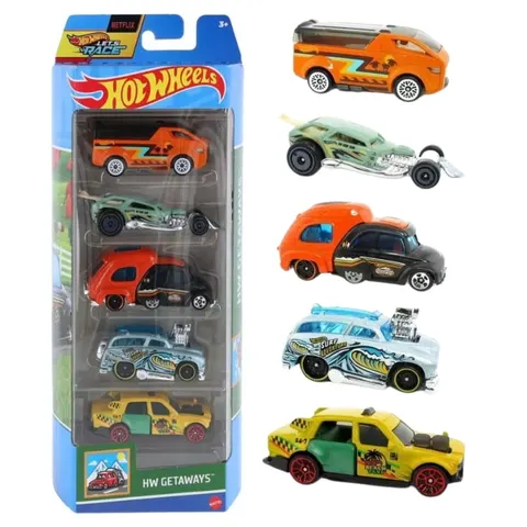Hot Wheels HW Getaways 5-pak Zestaw Małych Samochodzików