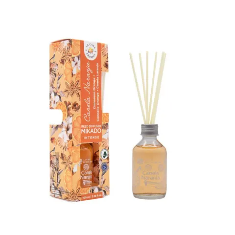 LA CASA DE LOS AROMAS INTENSO Patyczki zapachowe CYNAMON-POMARAŃCZA, 100 ml