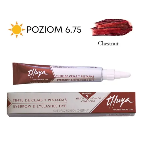 Thuya Farba arganowo - keratynowa do brwi i rzęs Thuya 14ml - Chestnut - Kasztan