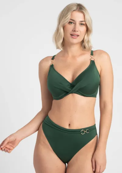 Samanta - Biustonosz kąpielowy Mirabel A620 malachitowy miękki Zielony 70C