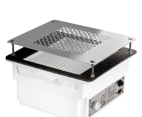 TERI Pochłaniacz Pyłu Do Zabudowy Turbo M White Silver Mesh Biały Srebrna Kratka