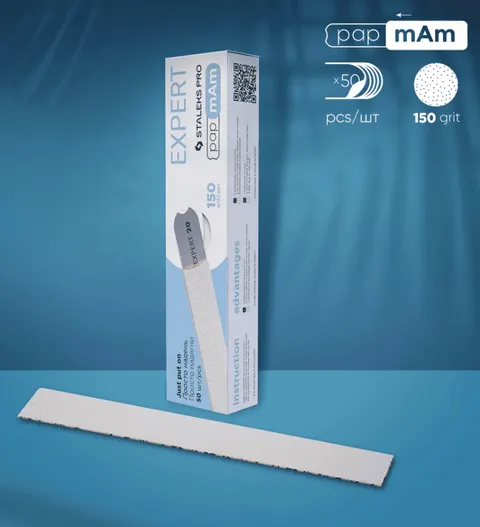 STALEKS Pilniki Wymienne Białe papmAm EXPERT 22 150 grit 50 szt