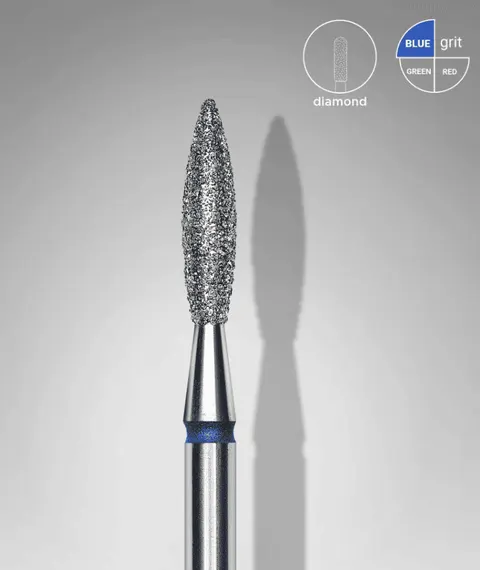 STALEKS Frez Diamentowy Płomień Niebieski 2,3 mm / 10 mm 1 szt