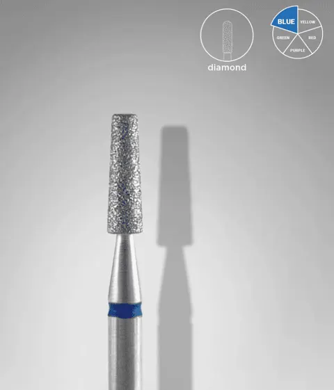STALEKS Frez Diamentowy Stożek Ścięty Niebieski EXPERT 2,5 mm / 8 mm 1 szt