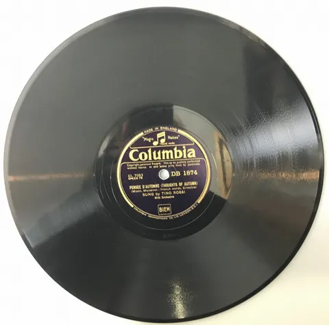 Tino Rossi L'ombre S'enfuit / Pensee D'automne DB1874 Columbia