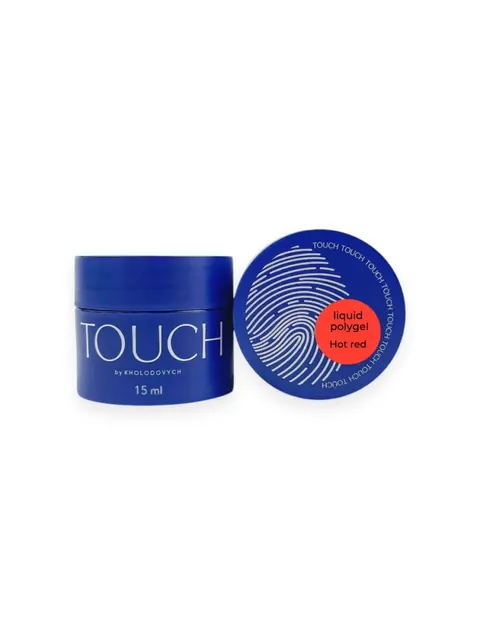 TOUCH Neon Liquid polygel Hot red - neonowo-czerwony płynny akrylożel, 15 ml (SALE)