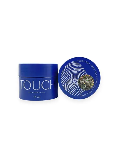 TOUCH Mirage builder liquid 08 - odblaskowy czarny żel o płynnej konsystencji, 15 ml (SALE)