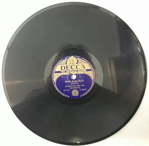 Mantovani Queen Elizabeth Waltz / Royal Blue Waltz F10117 Decca