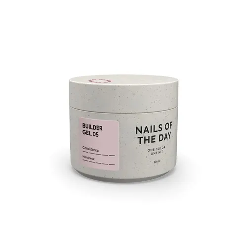 NAILSOFTHEDAY Builder gel 05 - nudowy żel budujący, 30 ml