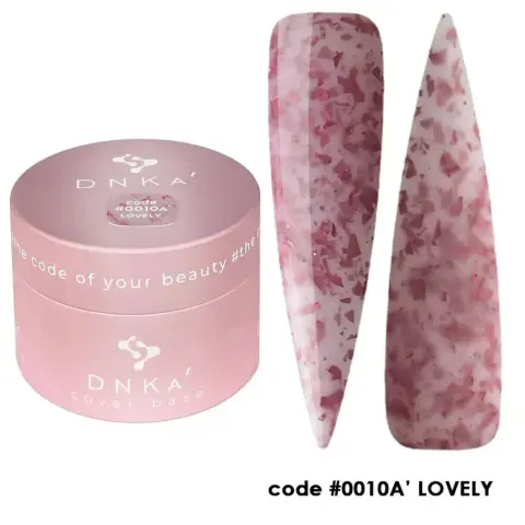 DNKa RUBBER BASE FRENCH NEW FORMULA (cover), 30 ml #0010A' Lovely