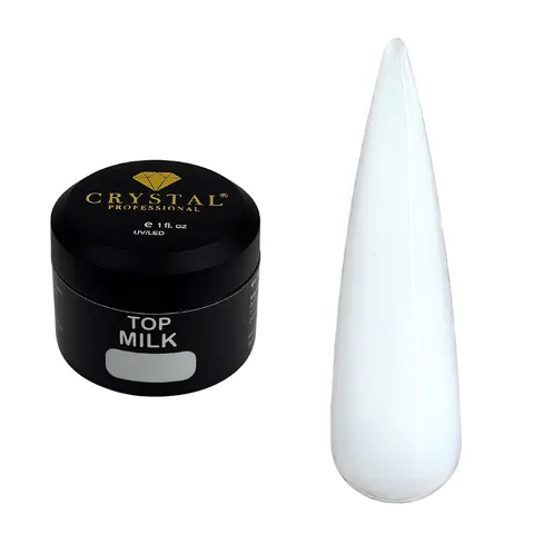 CRYSTAL Top Milk – kamuflujący top hybrydowy UV/LED - 15ml