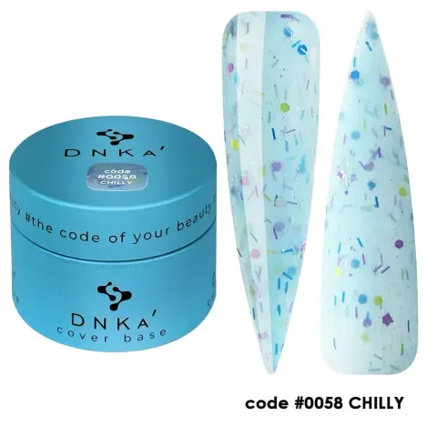 DNKa RUBBER BASE FRENCH NEW FORMULA (cover), 30 ml #0058 Chilly