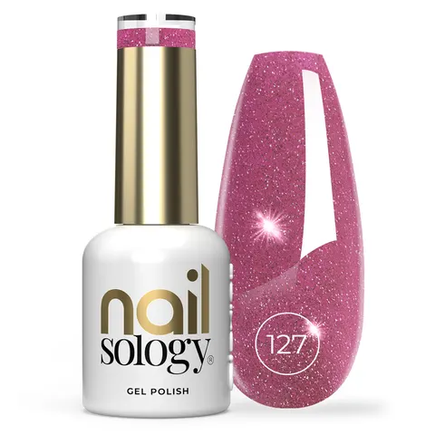 Clavier - Nailsology Lakier brokatowy z efektem Flash, hybrydowy, Super Violet 127, 8ml