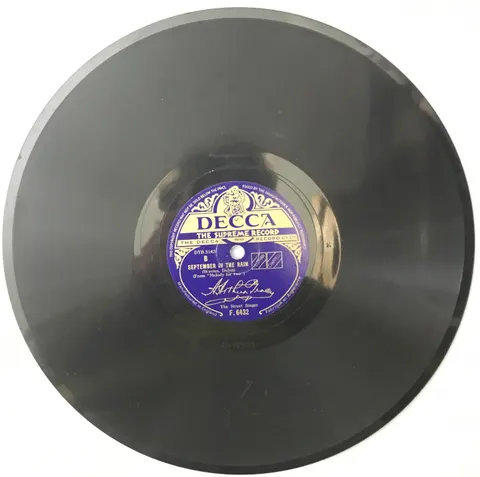 The Street Singer Broken-Hearted Clown / September in The Rain F6432 Decca