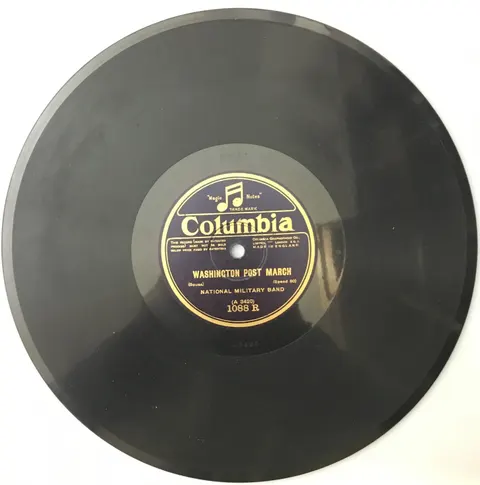 National Military Band El Capitan March / Washington Post March 1088R Columbia