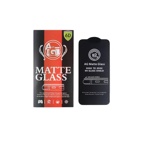 Szkło hartowane 6D matowe do iPhone 15 6,1" / 16 6,1" czarna ramka
