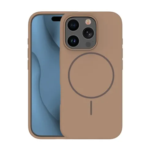 Nakładka Silicone Thin Mag do iPhone 17 Air 6,6" brązowa
