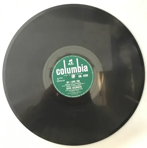 David Galbraith Tonight / Do I Love You DB4226 Columbia