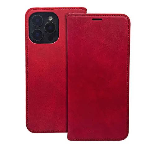 Etui Smart Suede do iPhone 16e / 17e czerwone