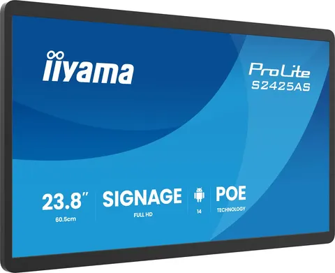 Profesjonalny wyświetlacz Digital Signage iiyama S2425AS-B1P 24 IPS LED,