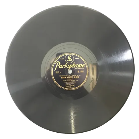 Louis Armstrong Running Ragged / Basin Street Blues R531 Parlophone