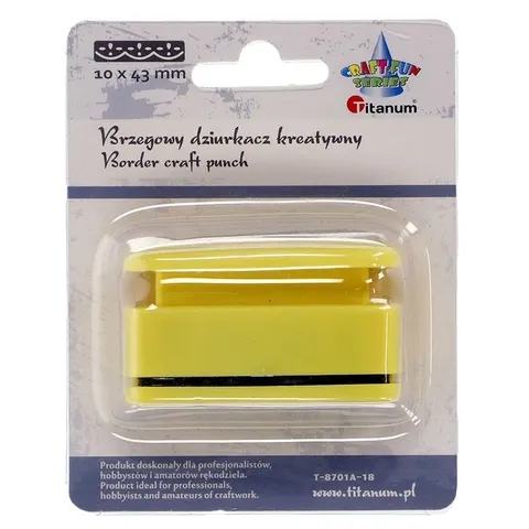 Dziurkacz dekoracyjny brzegowy 10x43mm 380026 Titanum