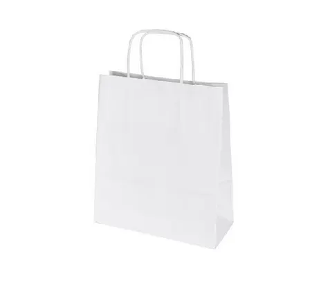 Torba papierowa z uchem biała 180x80x22,5mm Odrapack