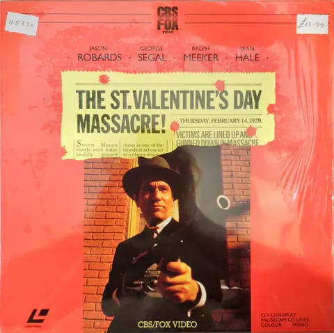 Robards & Segal The St. Valentine's Day Massacre Laserdisc 115370 good