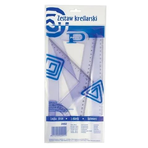 Zestaw Kreślarski Geometryczny Pratel 4 elementy 2002