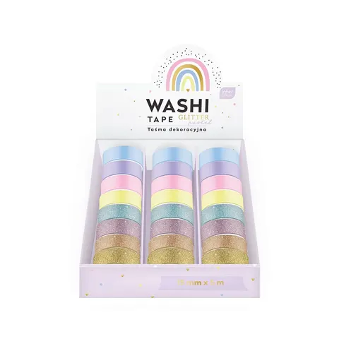 Taśma dekorcyjna Glitter Pastel 5m Interdruk