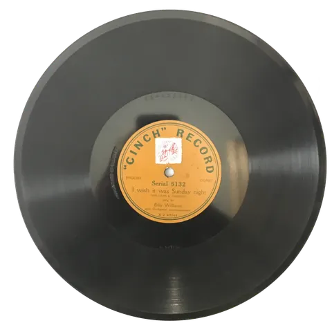 Mr. Billy Williams Toddling Along / I Wish it Was Sunday Night 5132 Cinch Record