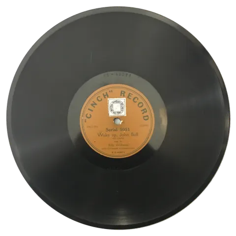 Billy Williams Don't Go Out With Him to-night / Wake Up, John Bull 5051 Cinch Record