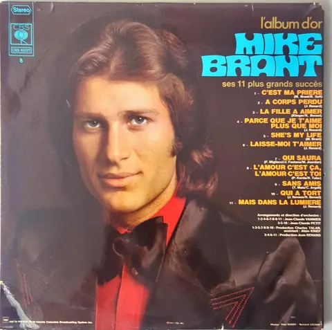 Mike Brant L'album D'or LP CBS65377 Good+