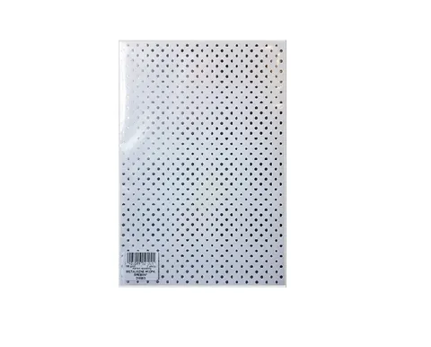 Karton Ozdobny PREMIUM 190g/m2 SREBRNE KROPKI 10 arkuszy A4