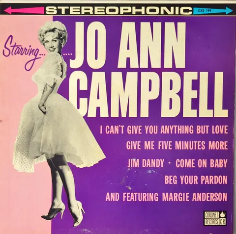Jo Ann Campbell & Margie Anderson Starring Jo Ann Campbell LP CXS199 VG-