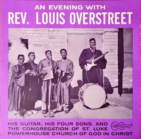 Rev. Louis Overstreet An Evening With Rev. Louis Overstreet LP F1014 VG