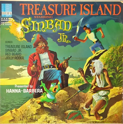 Tim Mathieson, Mel Blanc, Warren Tufts, Ted Cassidy Treasure Island Starring Sinbad Jr. LP HLP2 fair