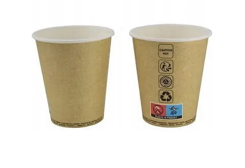 Kubek papierowy kraft 350ml z nadrukiem żółw