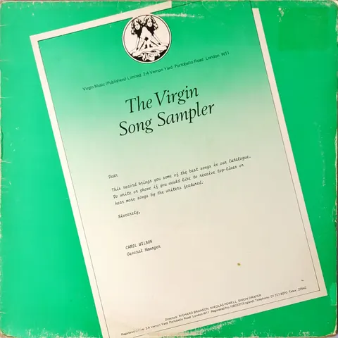 The Virgin Song Sampler LP VMP13 EX