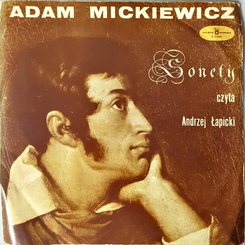 Adam Mickiewicz Czyta Andrzej Łapicki Sonety LP X0349 VG