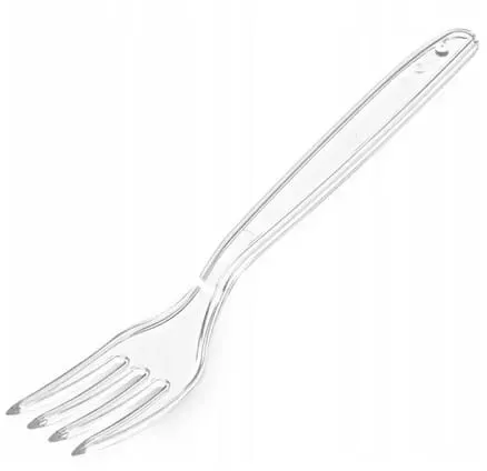 Widelec transparentny SUPERIOR 18 cm 50 sztuk REUSE