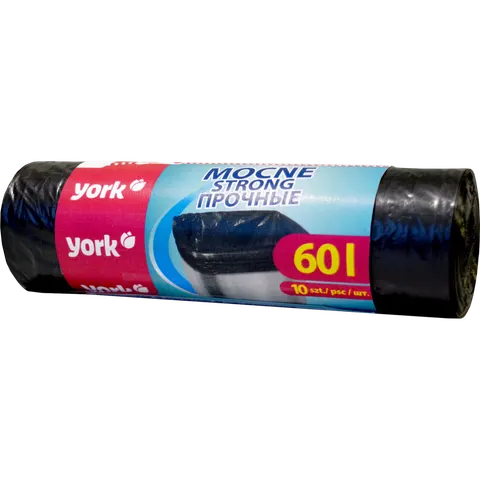 Mocne worki na śmieci 60L 10szt York